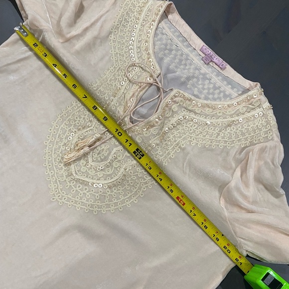 Women’s Calypso St. Barth Cream Velvet Tunic - Picture 9 of 9